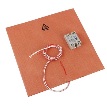 300X300mm Silicone Heater 3D Printer Heater Heatbed Pad 110V 300W with Solid State Relay for 3D Printer Parts